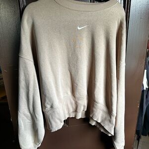 Nike Beige Crewneck Sweatshirt